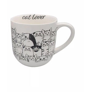 Modern Expressions Cat Lover Black & White Cat Mug Cup